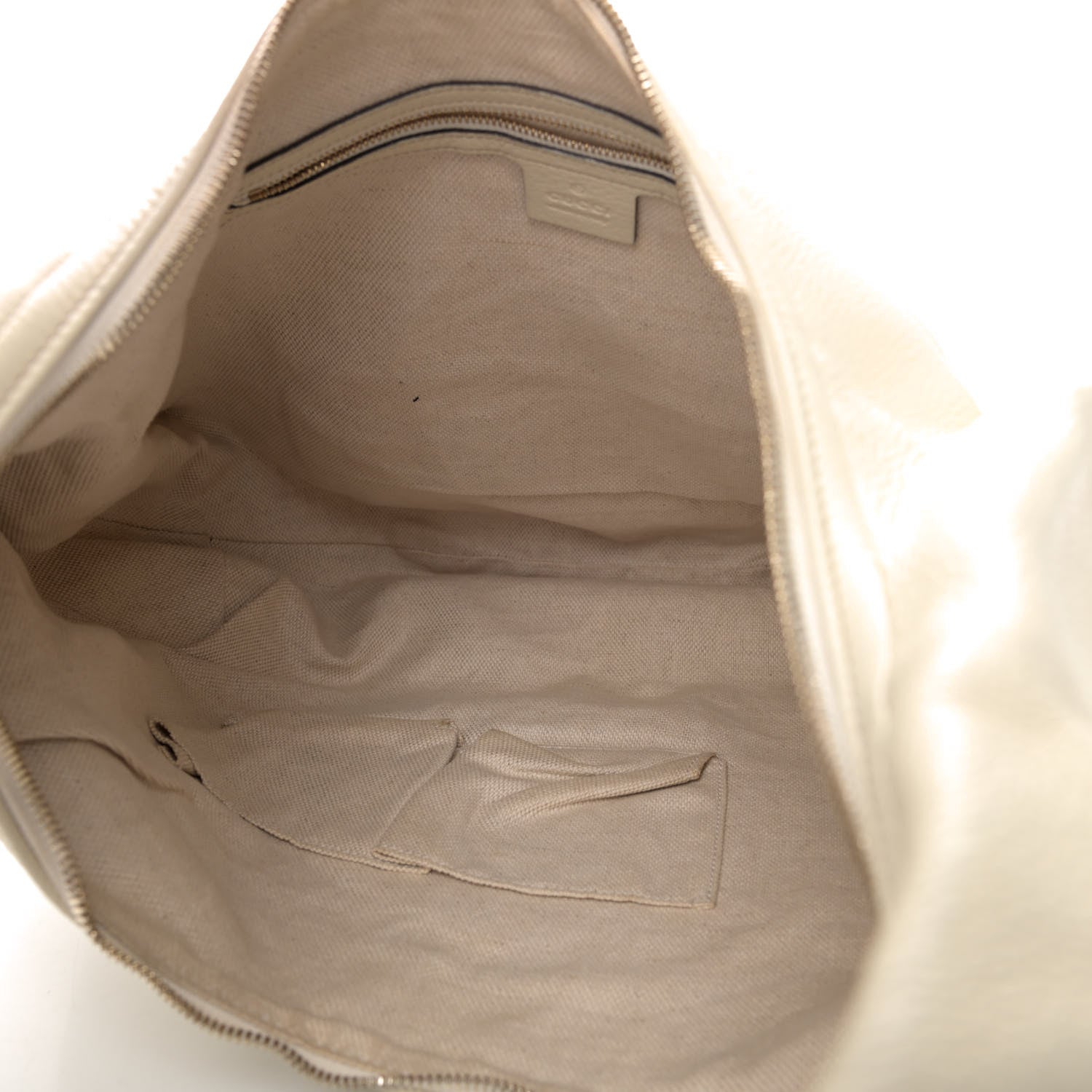 Gucci Pebbled Calfskin Large Soho Hobo Off White 4 of 6