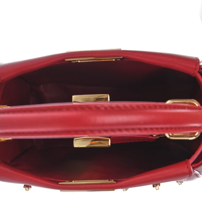 Fendi Nappa Crystal Stars Studded XS Peekaboo Iconic Satchel Fragola 5 of 9