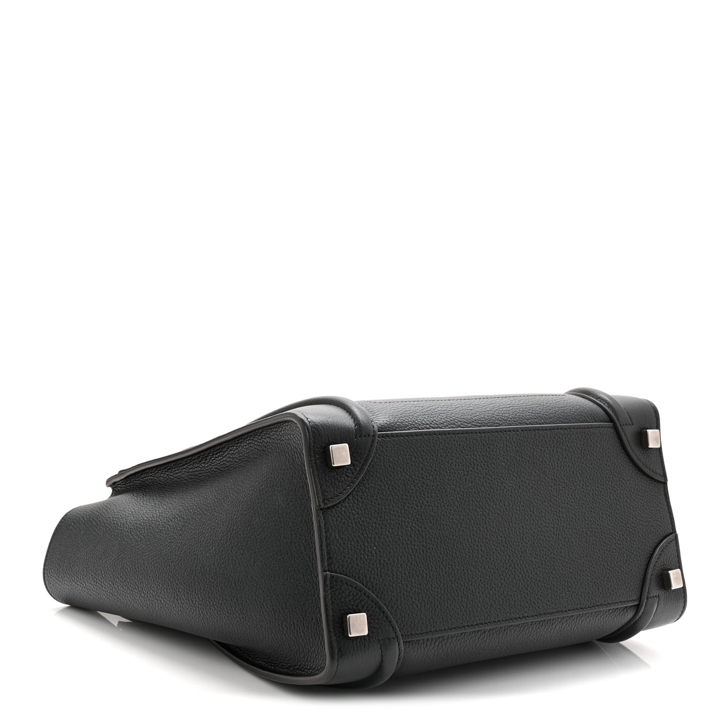 Drummed Calfskin Micro Luggage Black