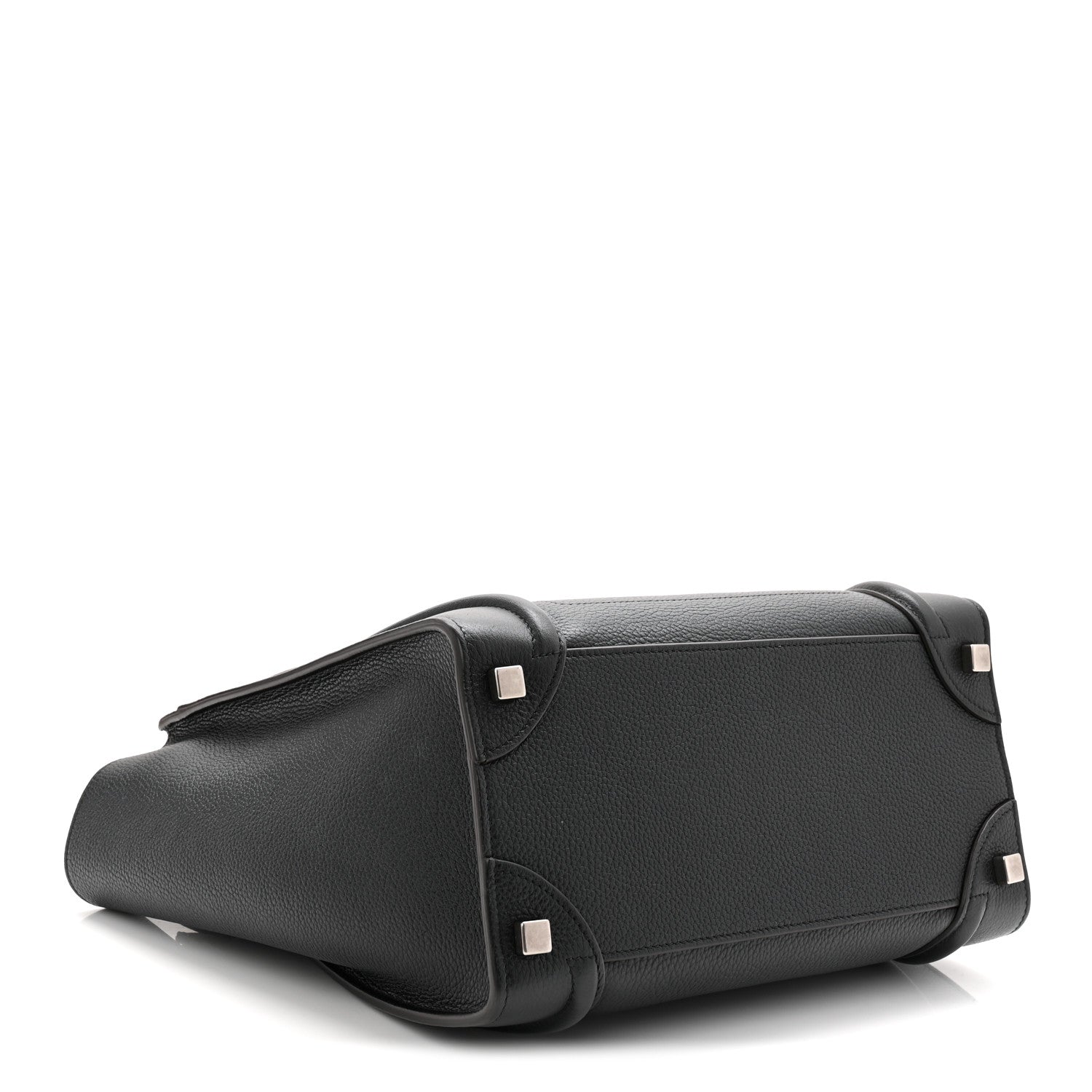 Celine Drummed Calfskin Micro Luggage Black 4 of 10