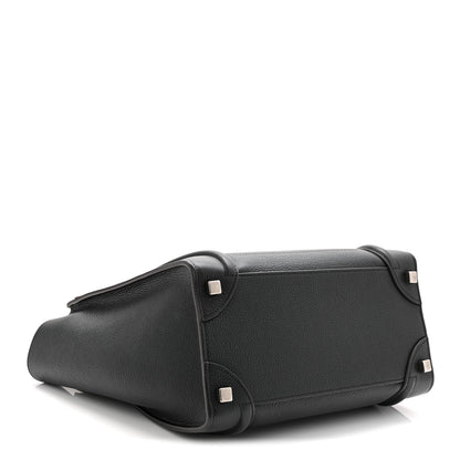 Celine Drummed Calfskin Micro Luggage Black 4 of 10
