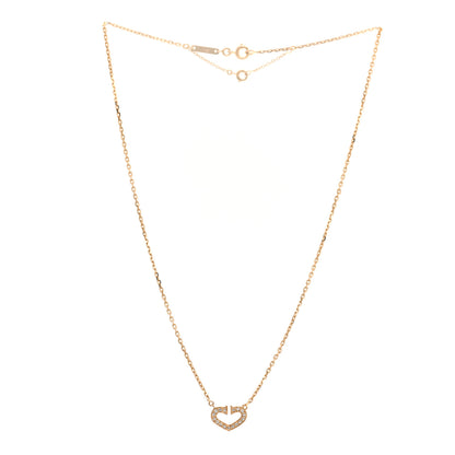Cartier 18K Pink Gold Diamond Hearts and Symbols Pave Necklace 3 of 5