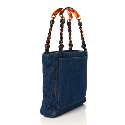 Chanel Denim Tortoise Timeless CC Tote Blue 3 of 10