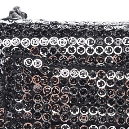 Chanel Sequin Micro Flap Dark Silver 8 of 9