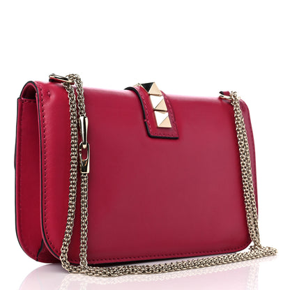 Valentino Garavani Vitello Medium Glam Lock Rockstud Flap Cyclamin 3 of 10