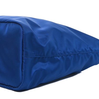 Prada Tessuto Nylon Saffiano Tote Bluette 9 of 9