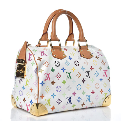 Louis Vuitton Monogram Multicolor Speedy 30 White 3 of 9