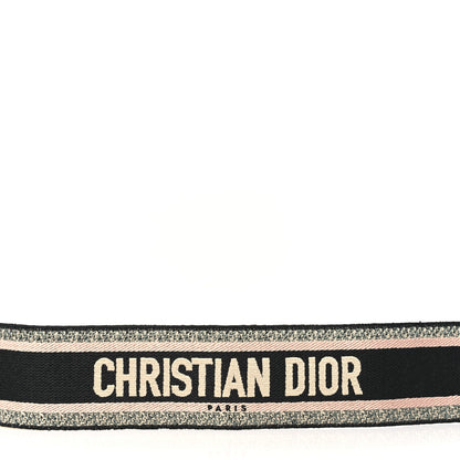 Christian Dior Canvas Embroidered Shoulder Strap Rose Multicolor 5 of 6