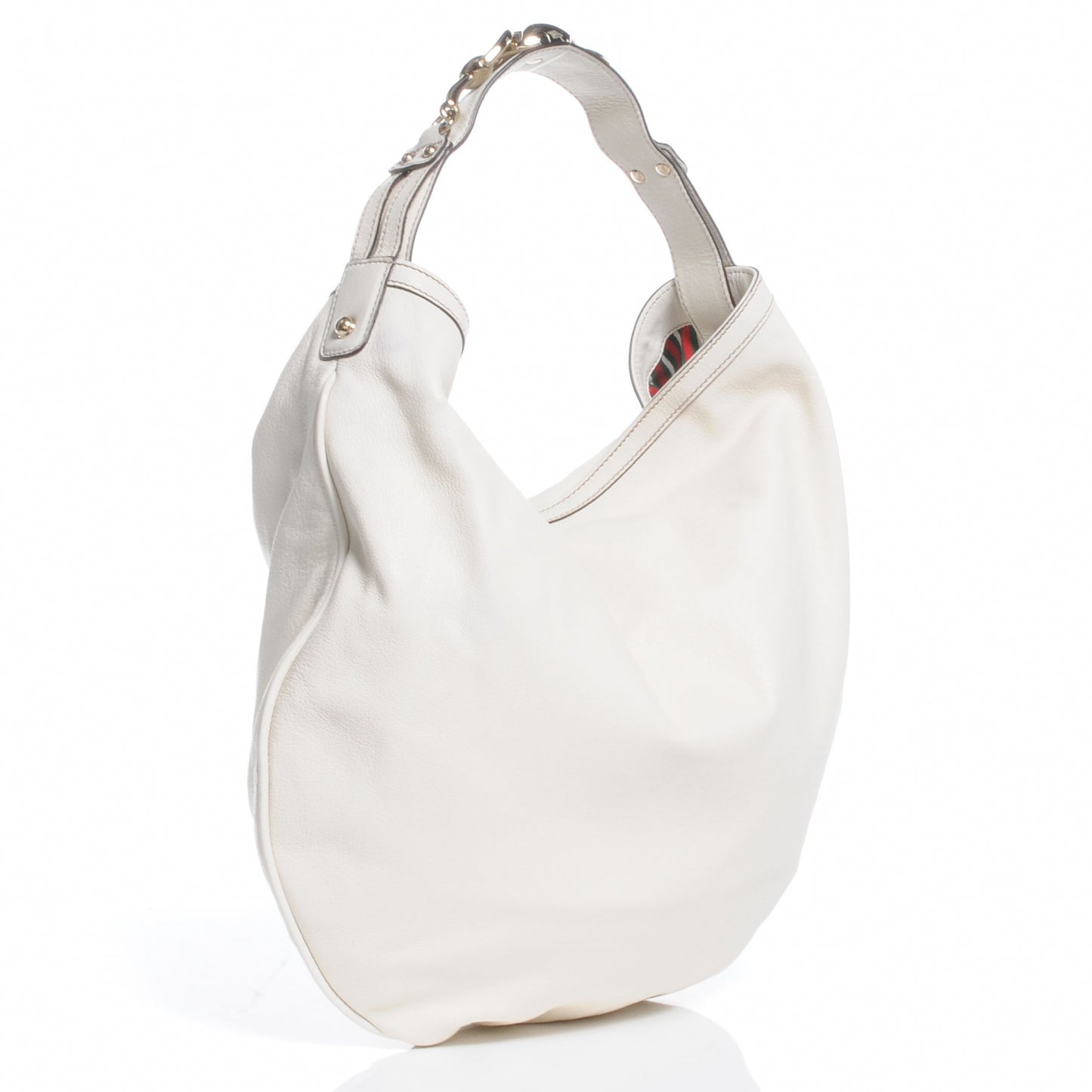 Leather Wave Hobo Off White