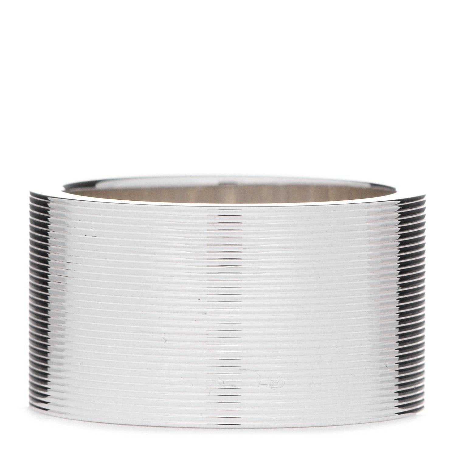 Gucci Sterling Silver 12mm Signature Band Ring 57 8 3 of 5