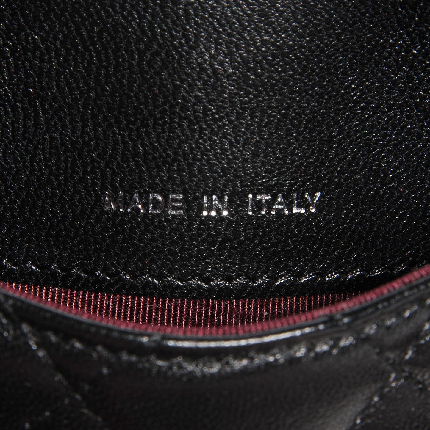 Lambskin Quilted Small Flap Wallet Black