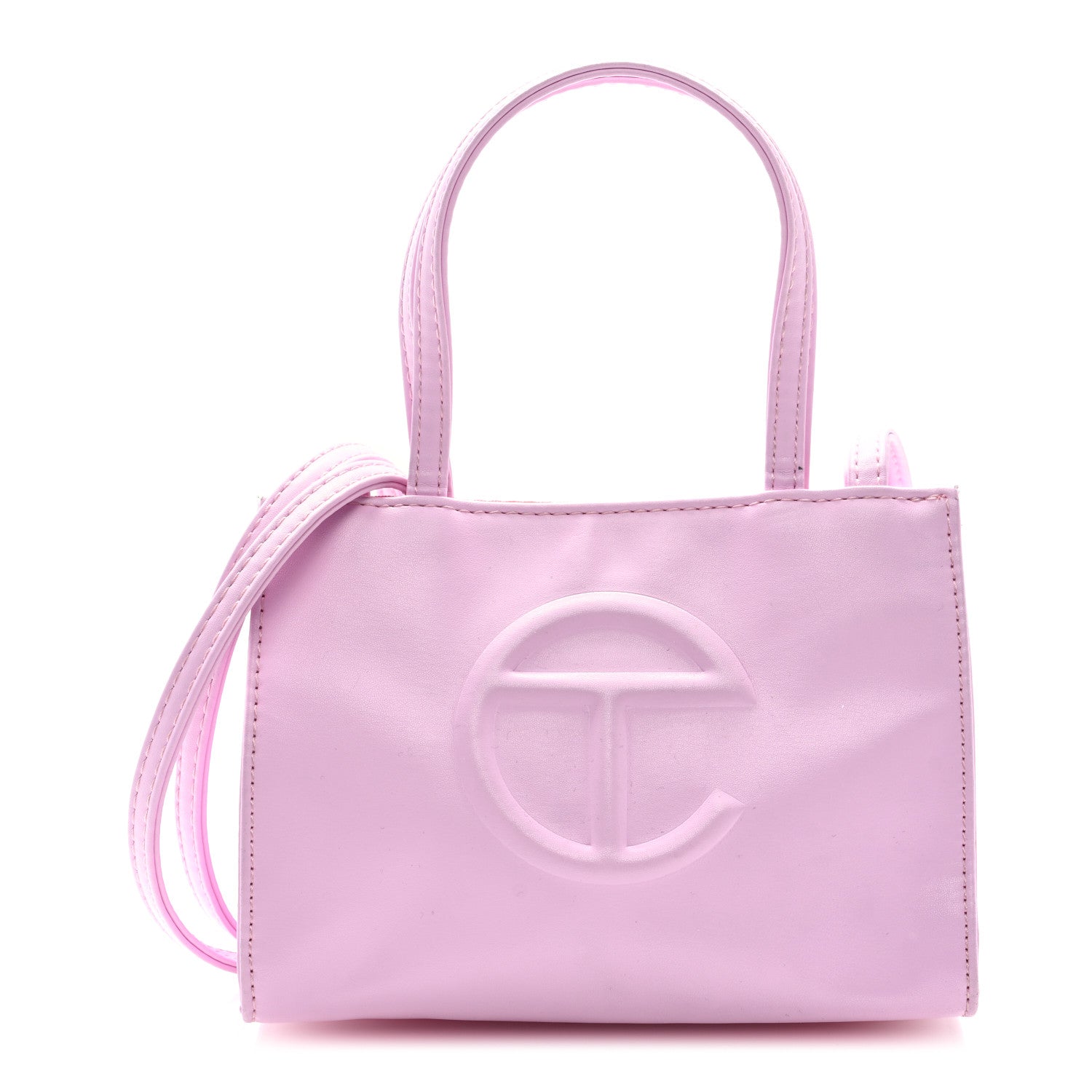 Telfar Vegan Leather Small Shopping Bag Bubblegum 1 of 8