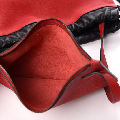 Gucci Calfskin Mens Logo Drawstring Backpack Red 10 of 13