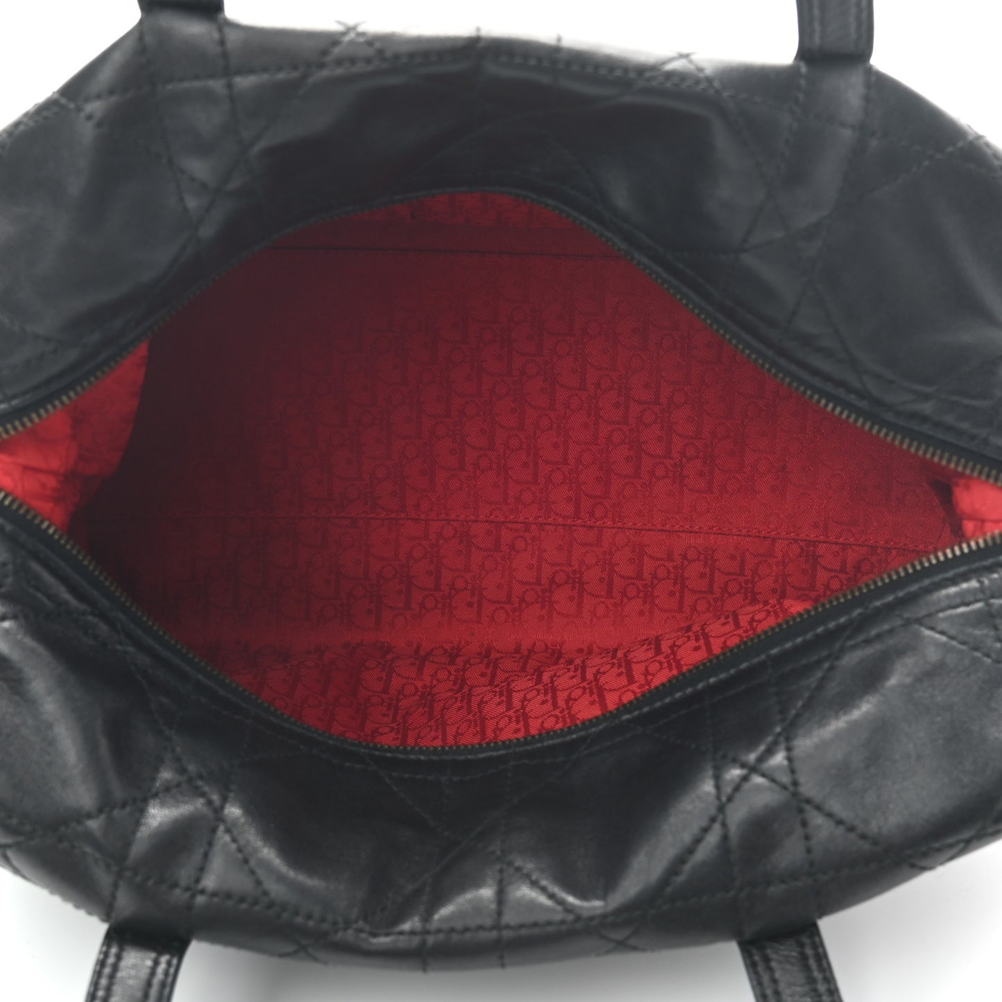 Lambskin Cannage Satchel Black