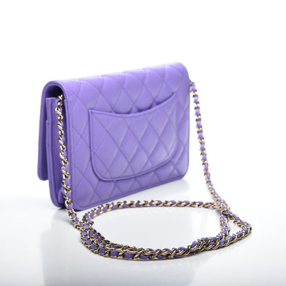 Chanel Caviar Quilted Wallet On Chain WOC Purple 2 of 9