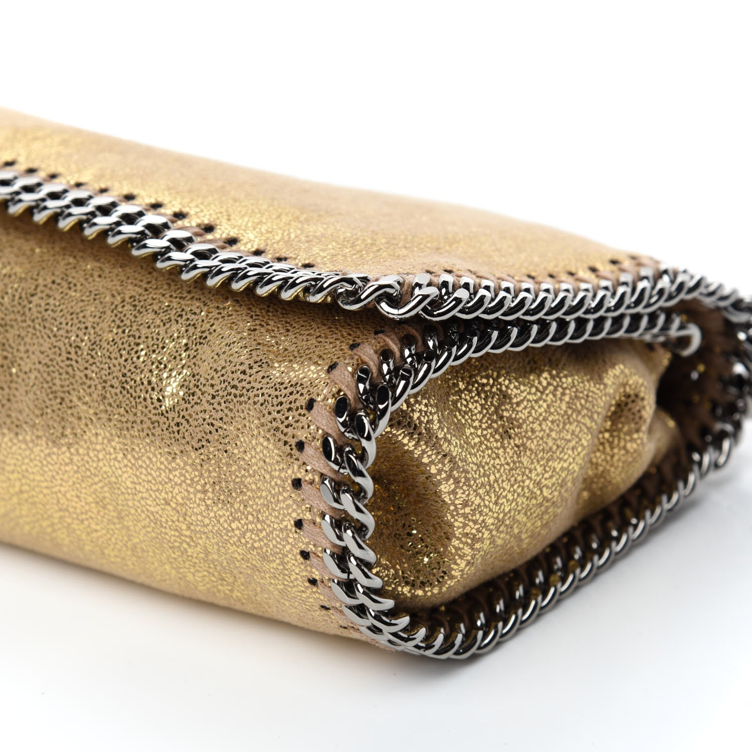 Stella McCartney Metallic Shaggy Deer Falabella Crossbody Bag Gold 7 of 10