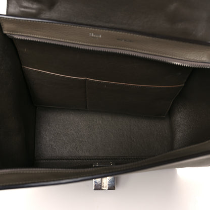 Celine Drummed Calfskin Suede Small Trapeze Souris 4 of 10