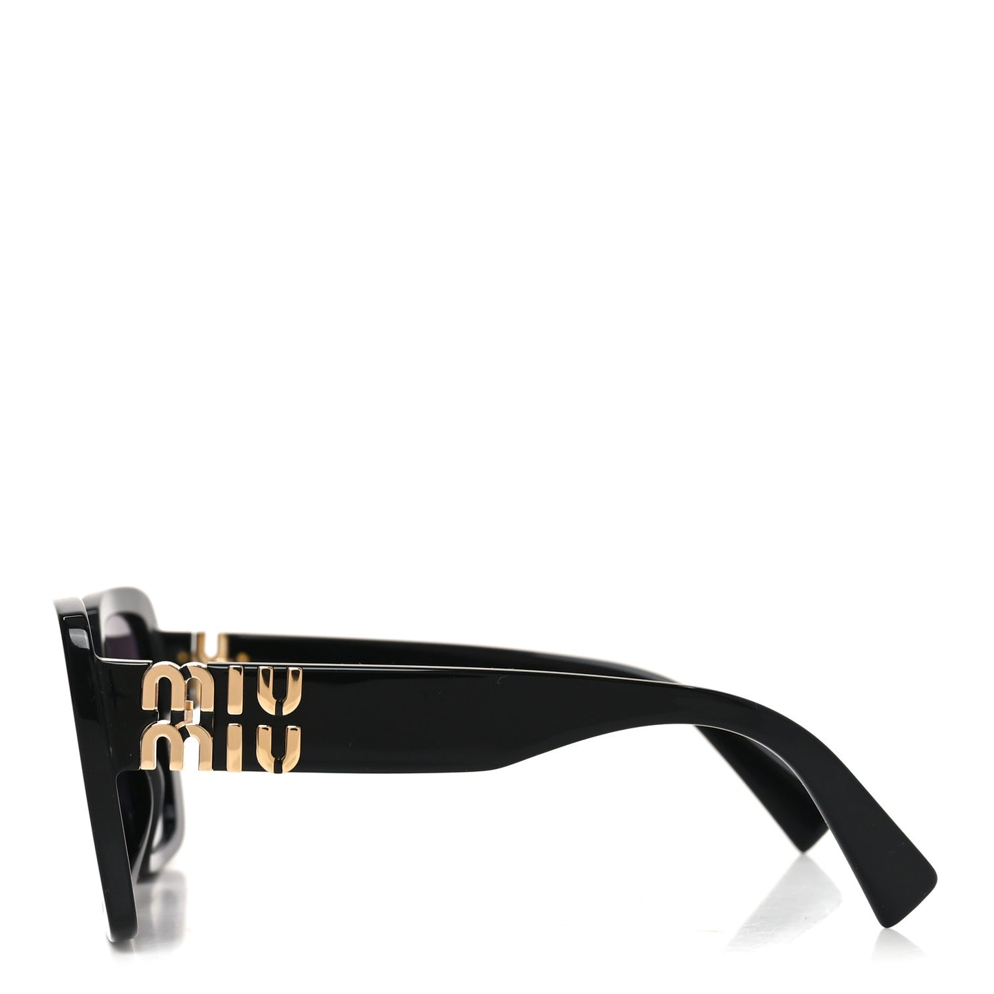 Acetate Rectangle Sunglasses SMU 10Y Black