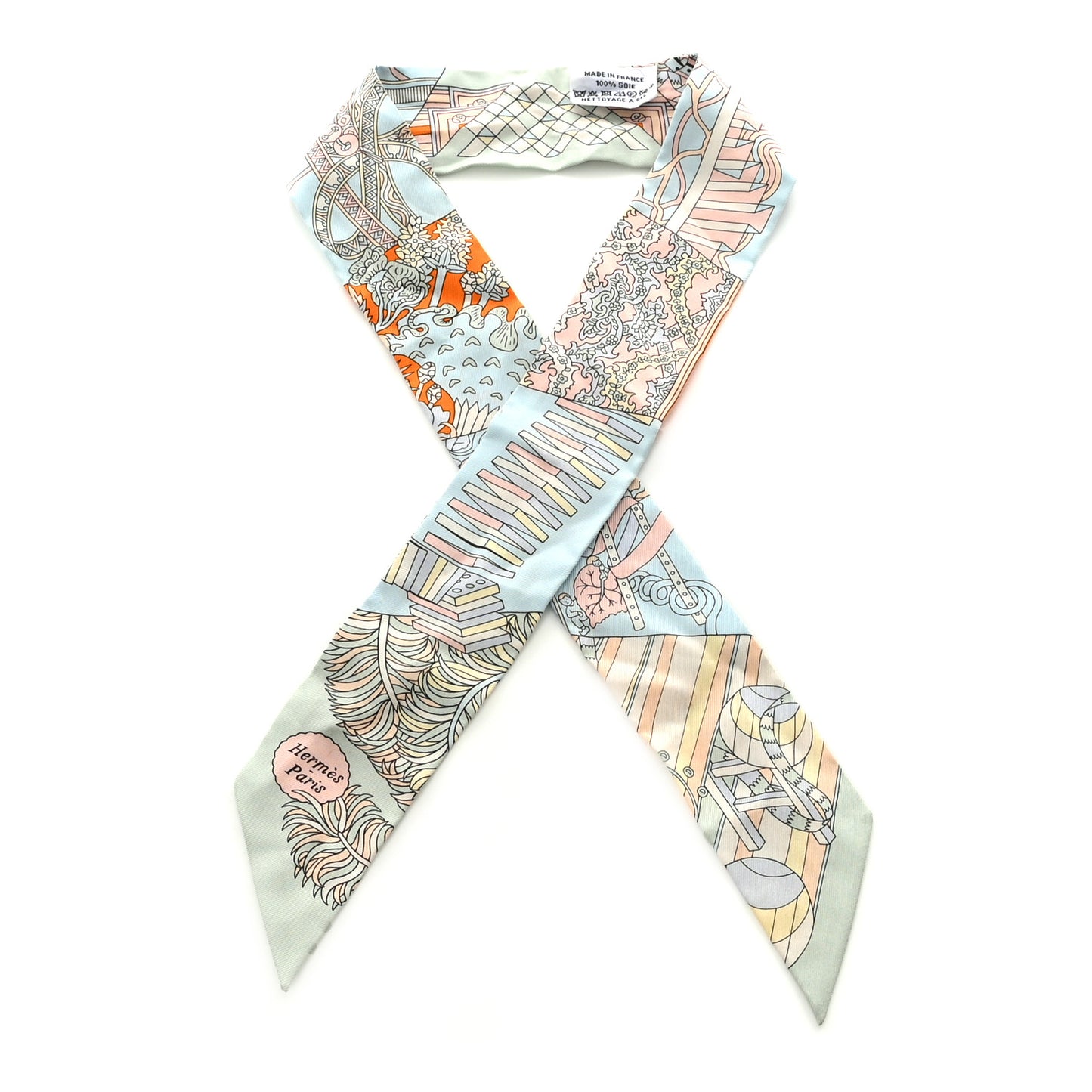 Silk De l'Ombrelle Aux Duels Twilly Ciel Rose Pale Orange