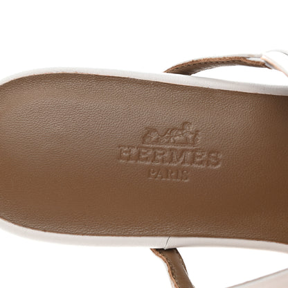 Hermes Nappa Womens Beach Sandals 36 White 7 of 9