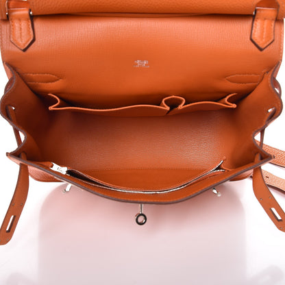 Hermes Taurillon Clemence Jypsiere 28 Orange 5 of 14