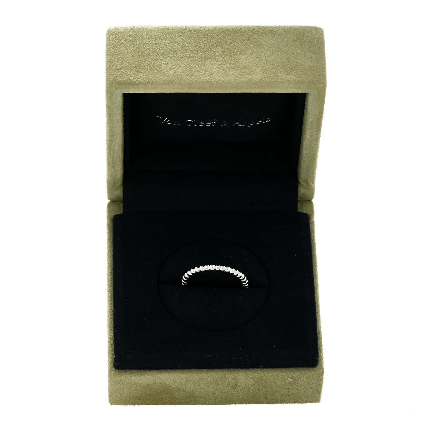 Van Cleef & Arpels 18K White Gold Small Perlee Ring 55 7.25 5 of 5