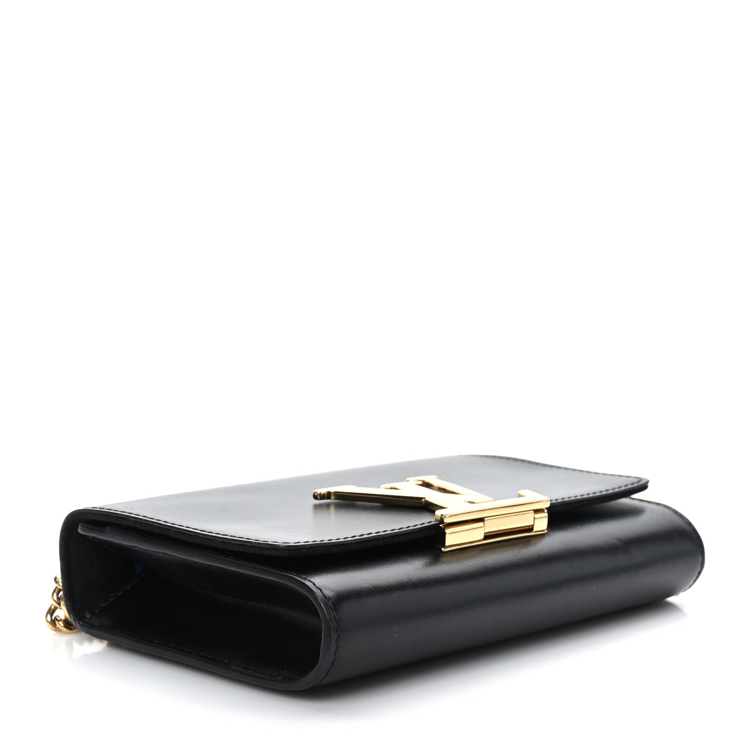 Louis Vuitton Calfskin Chain Louise MM Black 4 of 9