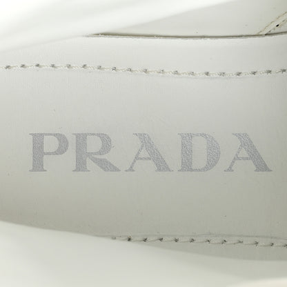 Prada Spazzolato Rois Re-Nylon Metal Triangle Logo Monolith Pouch Pocket 55mm Boots 36 White 8 of 15