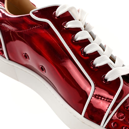 Christian Louboutin Metallic Patent Mens Seavaste 2 Orlato Flat Sneakers 42 Red 9 of 15