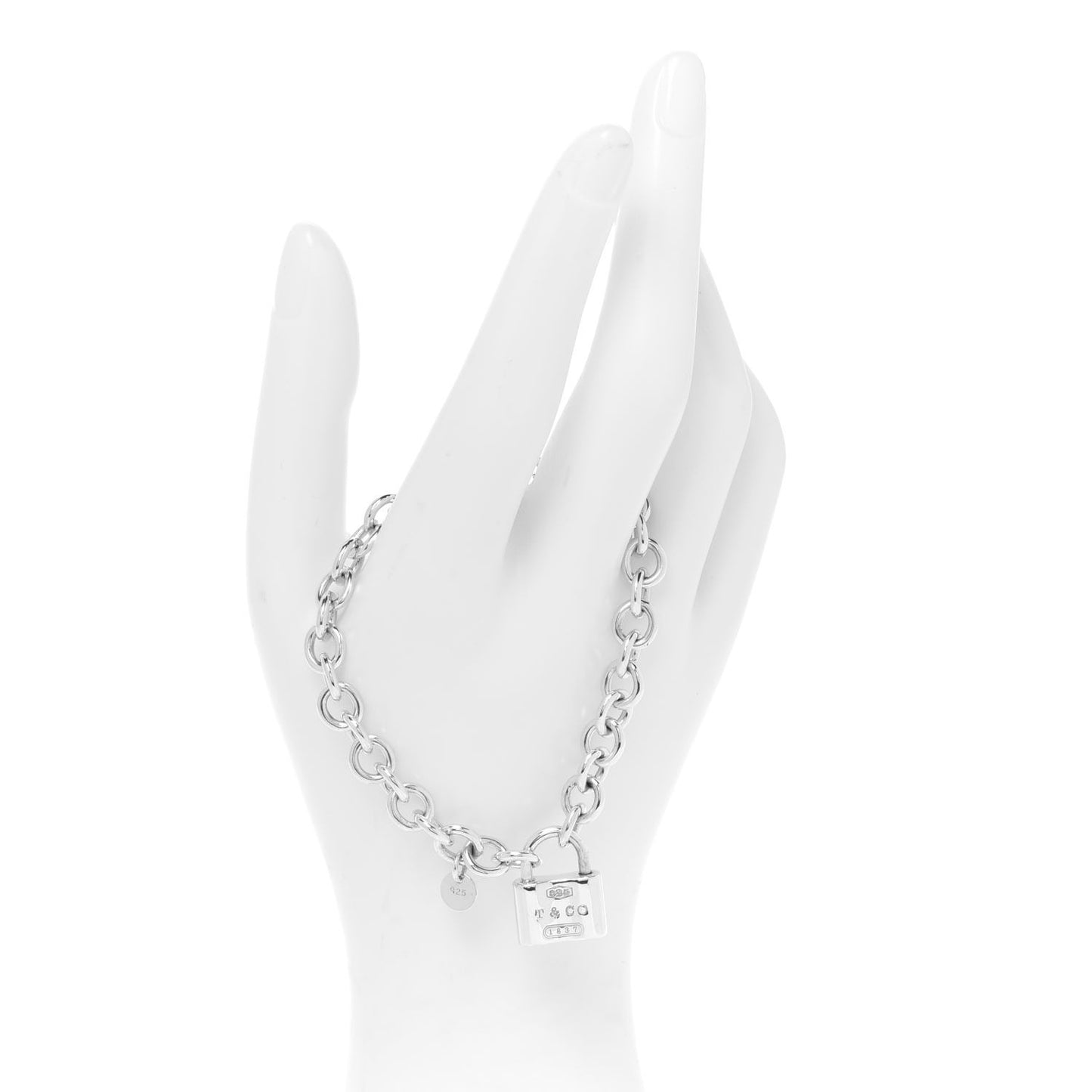 Sterling Silver 1837 Lock Charm Bracelet