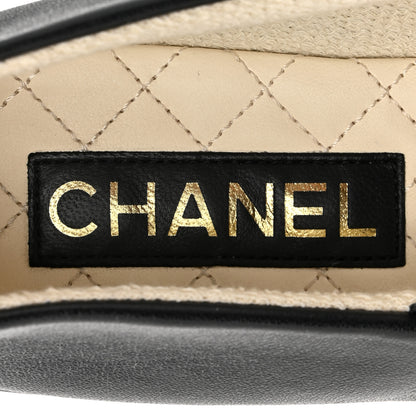 Chanel Lambskin Cap Toe CC Mary Jane Flats 39 Black 5 of 8