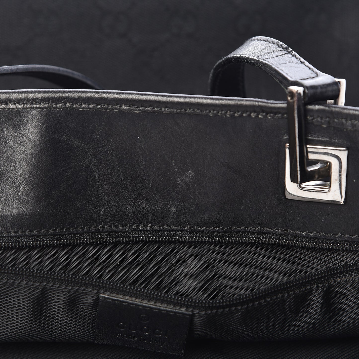 Monogram Bucket Tote Black