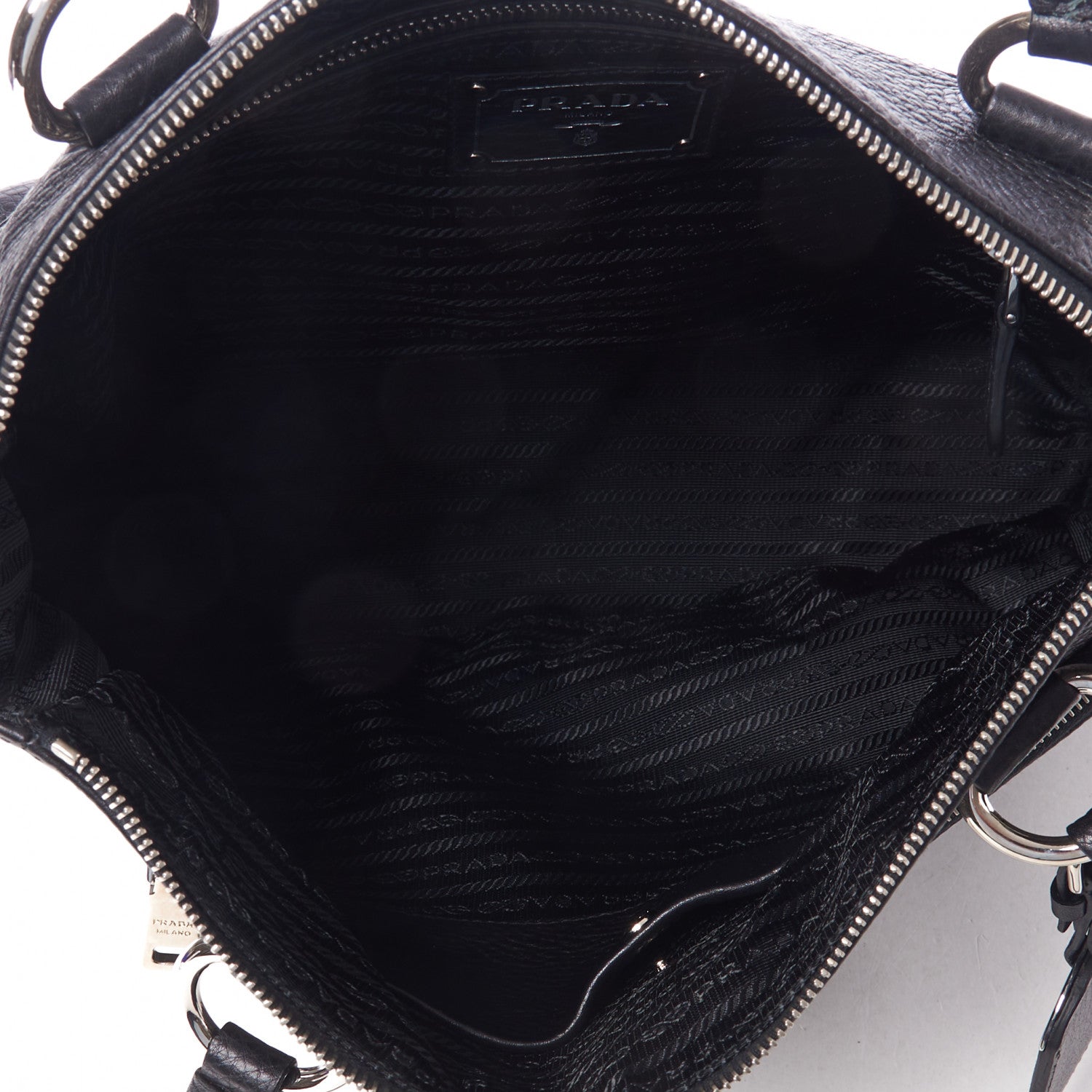 Prada Vitello Daino Tote Black 4 of 8