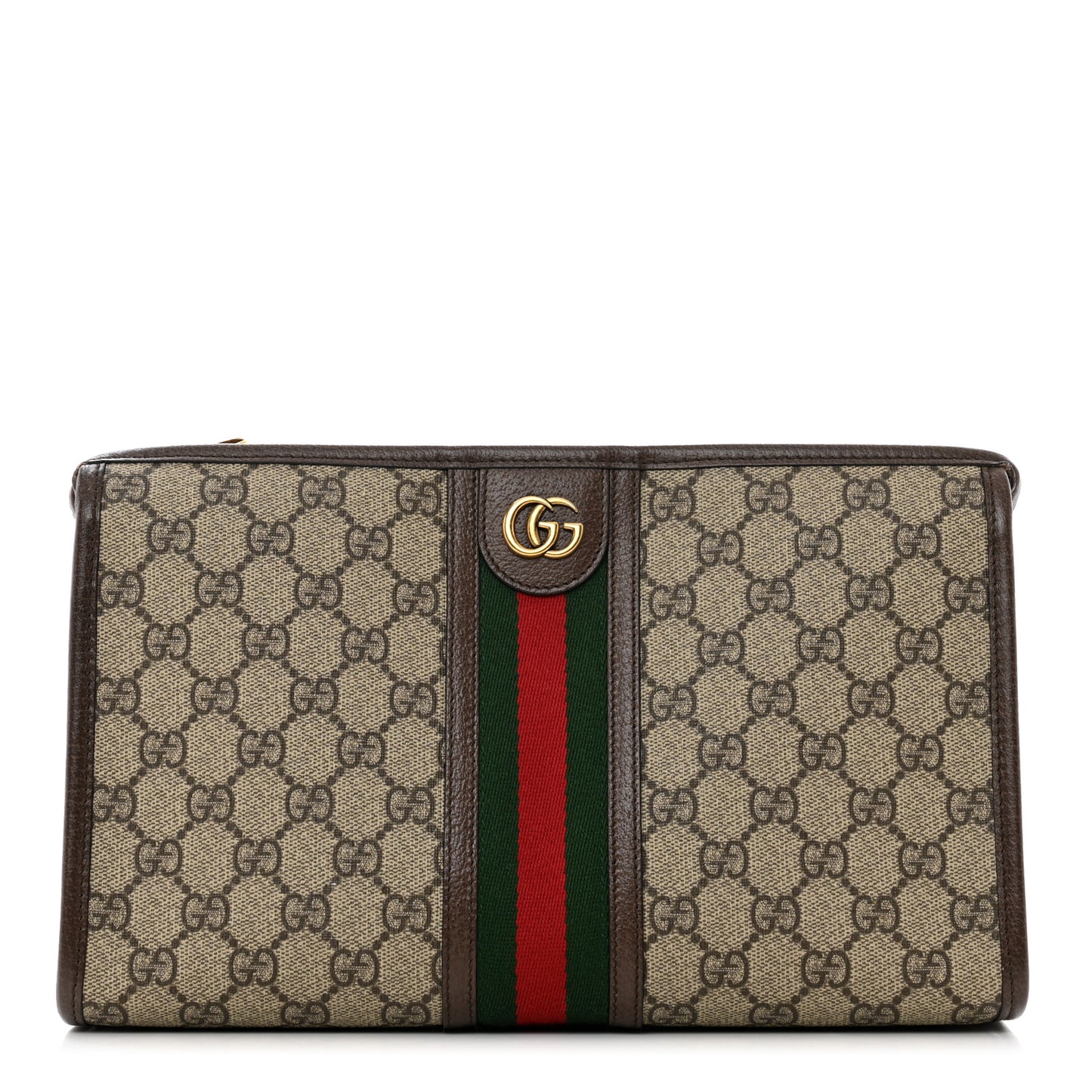 GG Supreme Monogram Web Ophidia GG Toiletry Case Beige New Acero