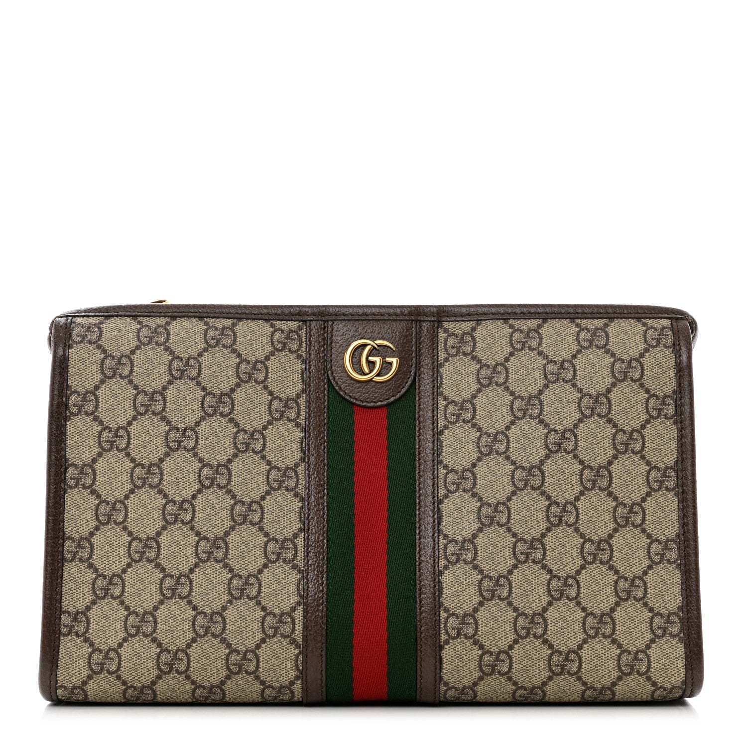 Gucci GG Supreme Monogram Web Ophidia GG Toiletry Case Beige New Acero 1 of 6