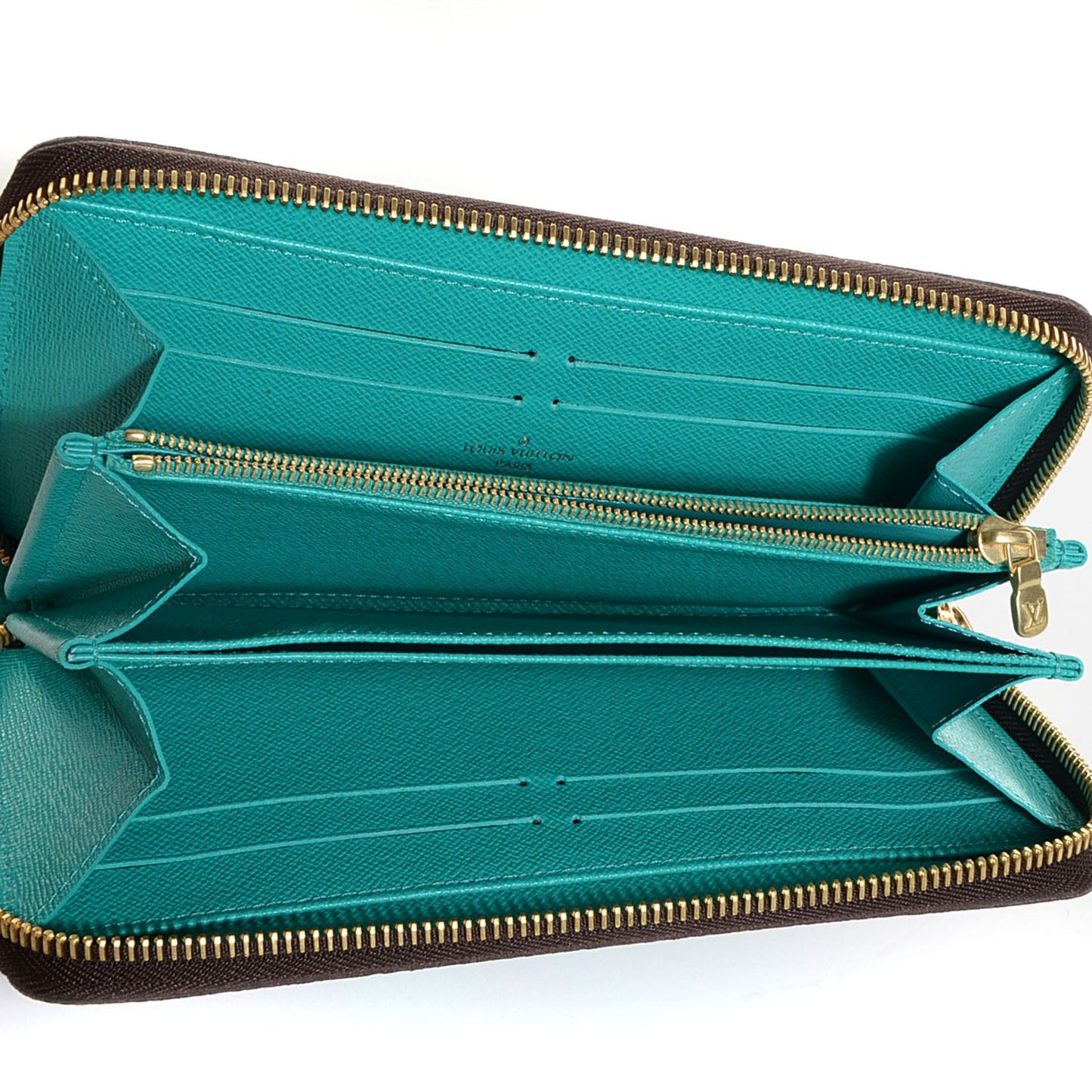 Monogram V Zippy Wallet Turquoise