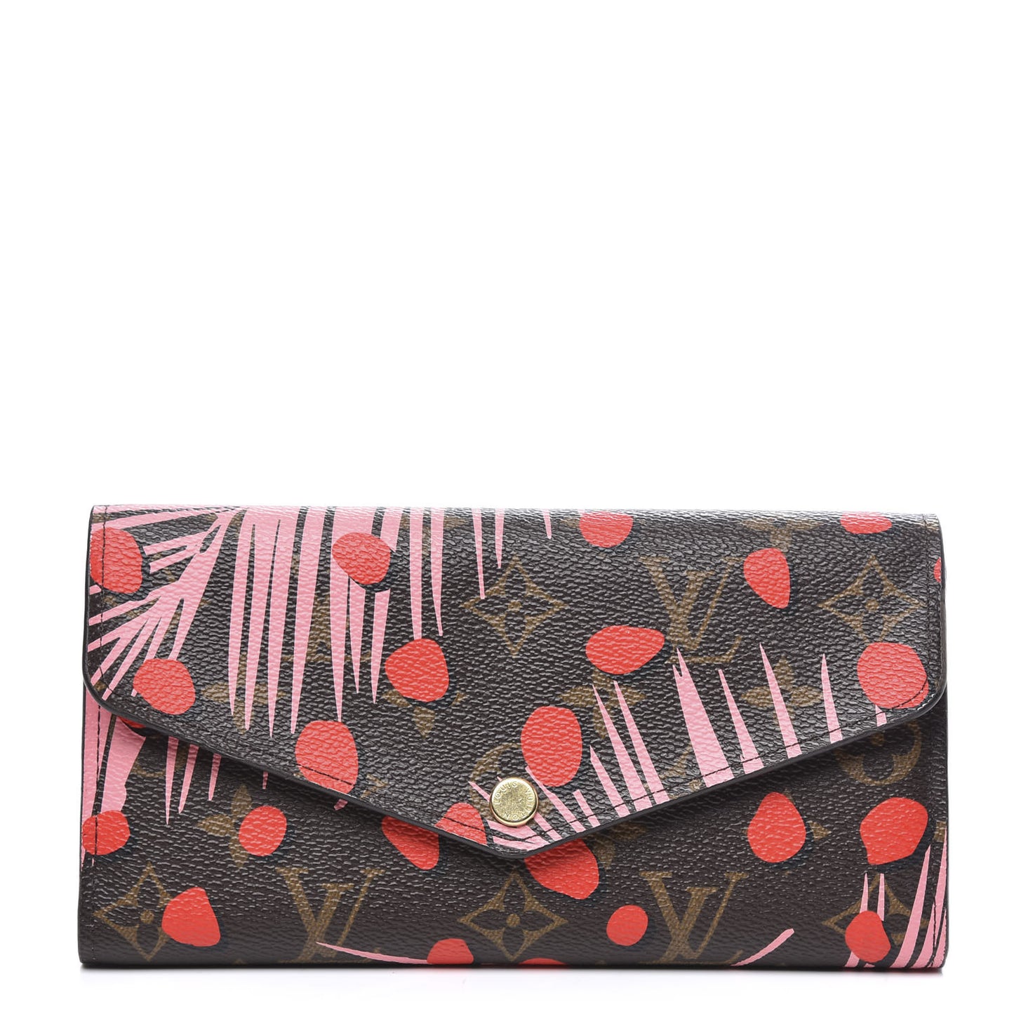 Monogram Jungle Dots Sarah Wallet Sugar Pink Poppy