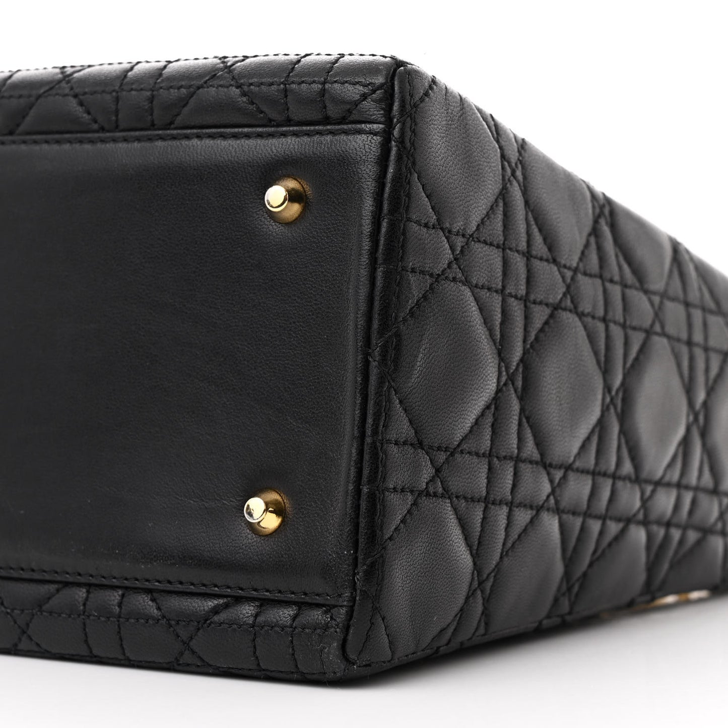 Lambskin Cannage Medium Lady Dior Black