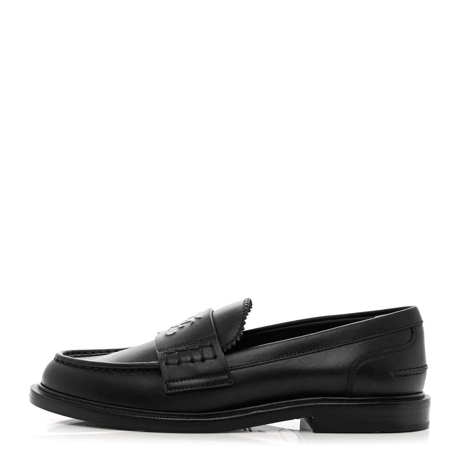 Fendi Calfskin Karligraphy Loafers 37 Black 1 of 13