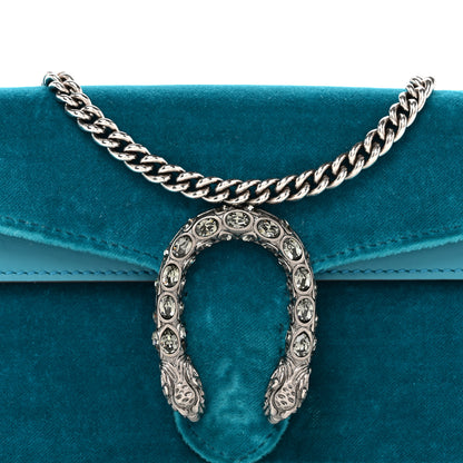 Gucci Velvet Super Mini Dionysus Shoulder Bag Pavone Cyan 7 of 12