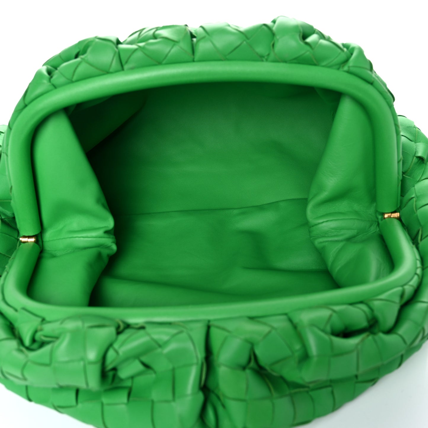 Nappa Maxi Intrecciato The Pouch Oversized Clutch Racing Green
