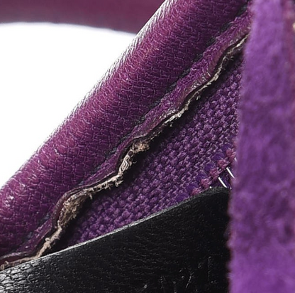 Saint Laurent Suede Petite Sac Fringe Hobo Purple 11 of 12