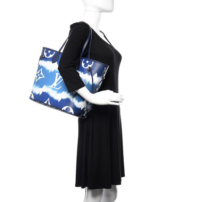 Louis Vuitton Monogram Escale Neverfull MM Blue 2 of 12