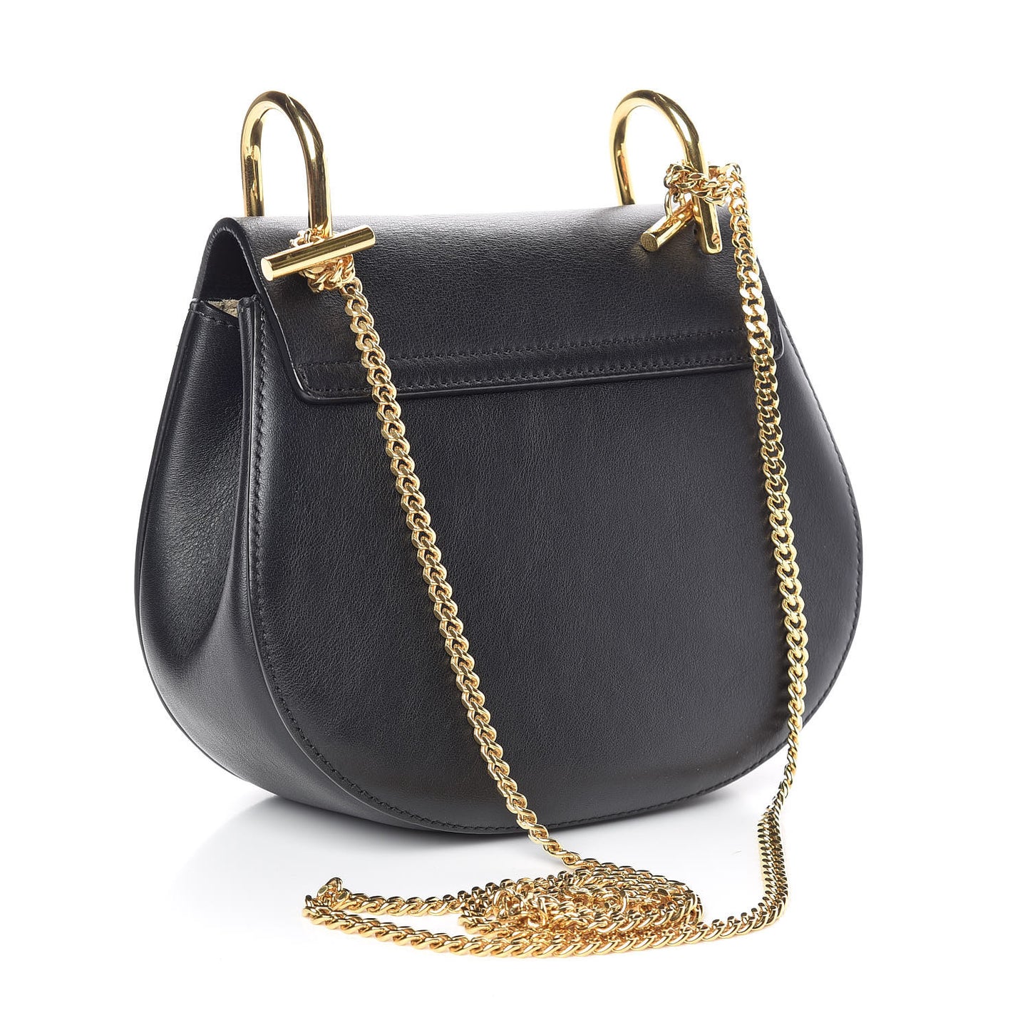 Suede Calfskin Mini Drew Shoulder Bag Black