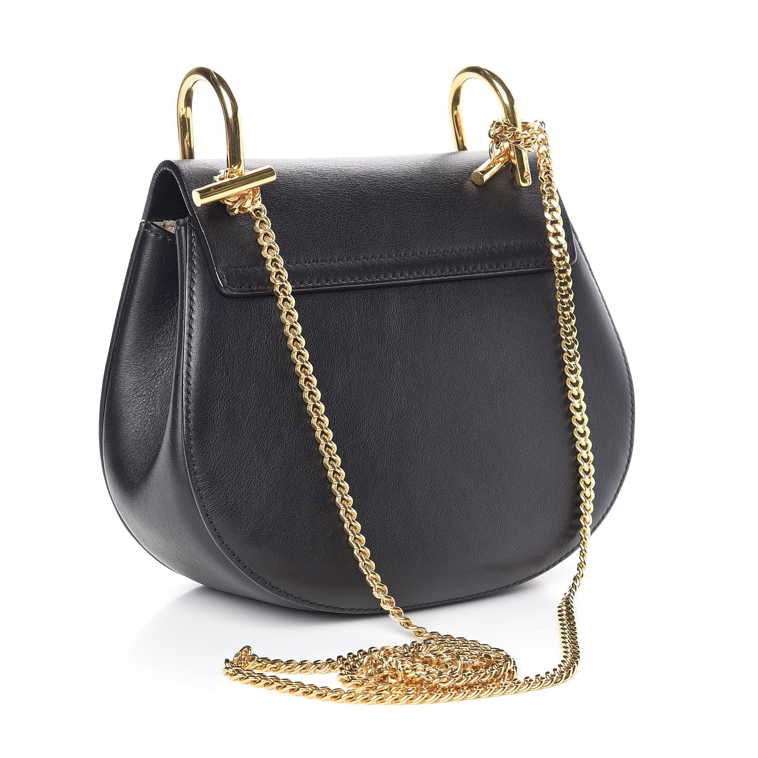 Chloe Suede Calfskin Mini Drew Shoulder Bag Black 3 of 9