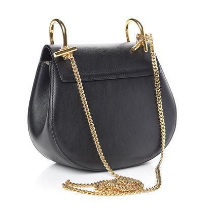 Chloe Suede Calfskin Mini Drew Shoulder Bag Black 3 of 9