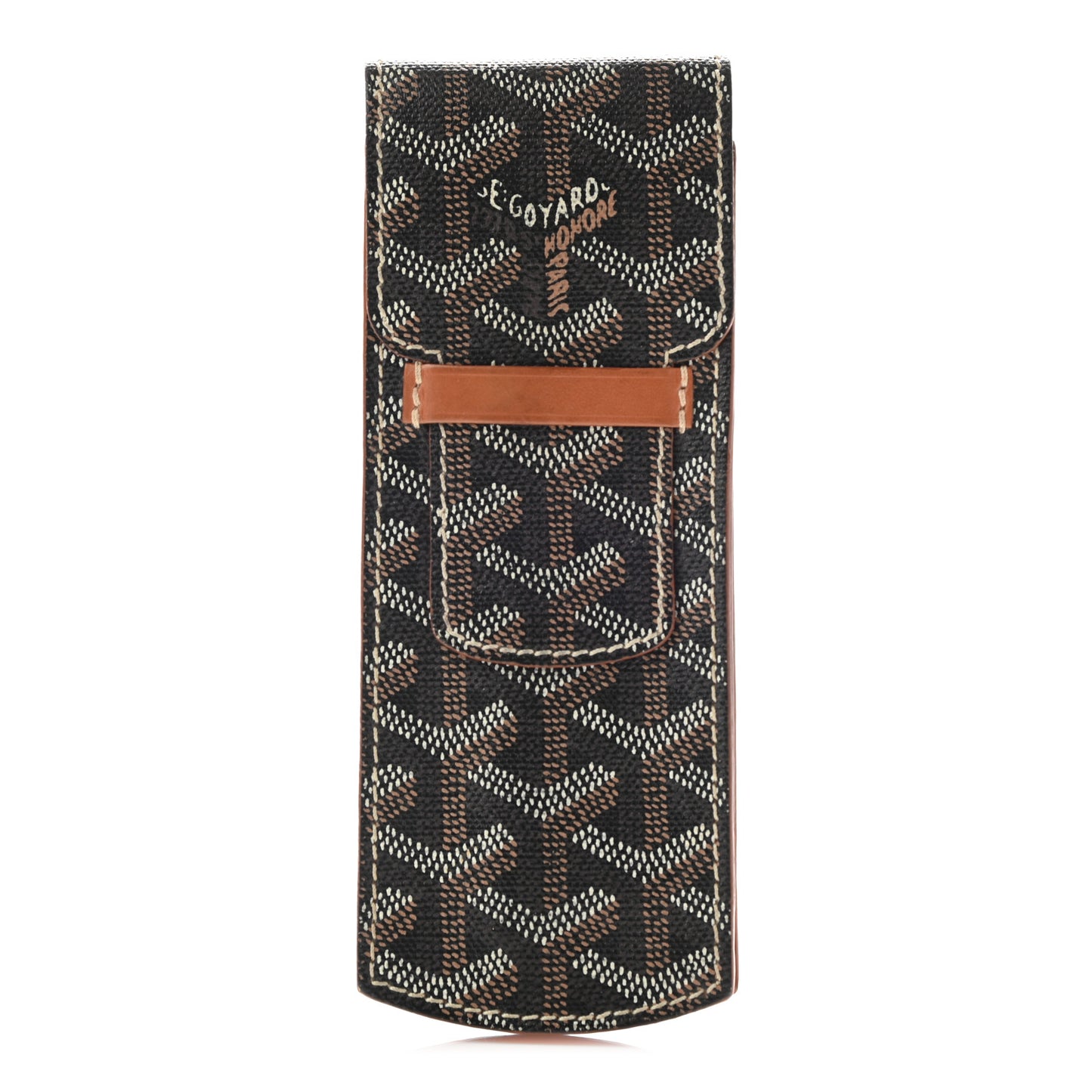 Goyardine Sunglass Case Black