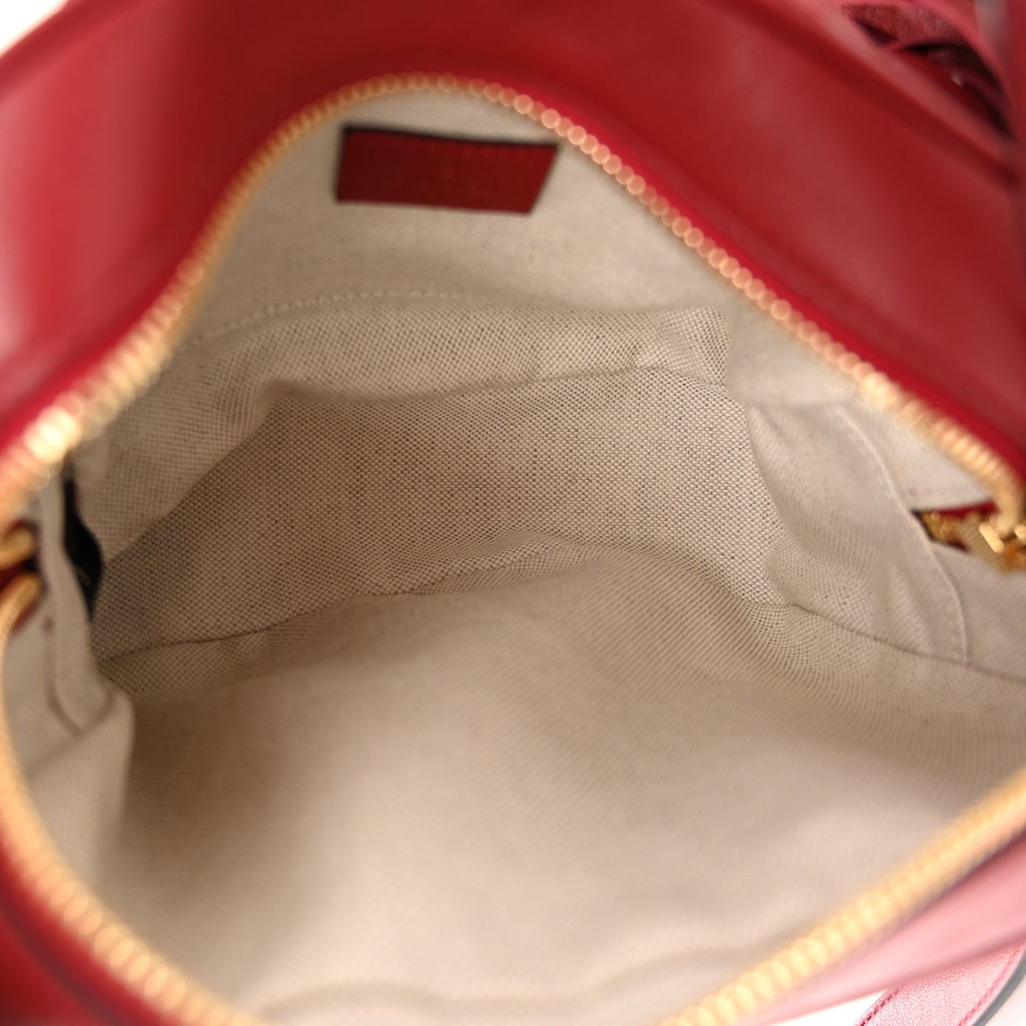 Sakai Be Green Calfskin Diagonal Stitched Small Blondie Shoulder Bag Rosso