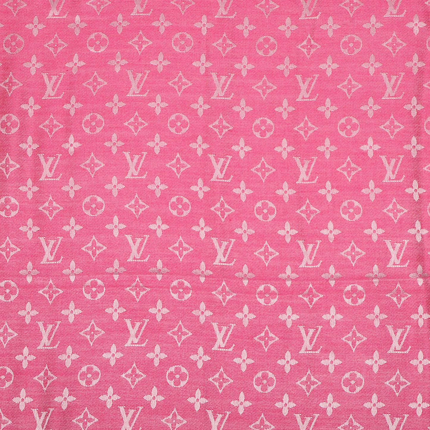 Silk Wool Monogram Denim Shawl Pivoine