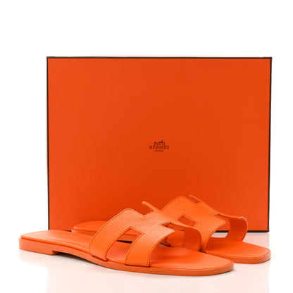 Hermes Epsom Oran Sandals 41 Orange Sunset 9 of 9